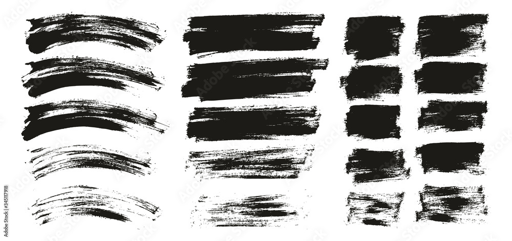 Flat Paint Brush Thin Curved & Long & Short Background High Detail Abstract Vector Background Set Flat Paint Brush Thin Curved & Long & Short Background High Detail Abstract Vector Background Set
