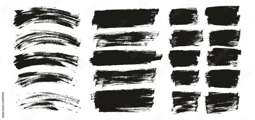 Flat Paint Brush Thin Curved & Long & Short Background High Detail Abstract Vector Background Set Flat Paint Brush Thin Curved & Long & Short Background High Detail Abstract Vector Background Set