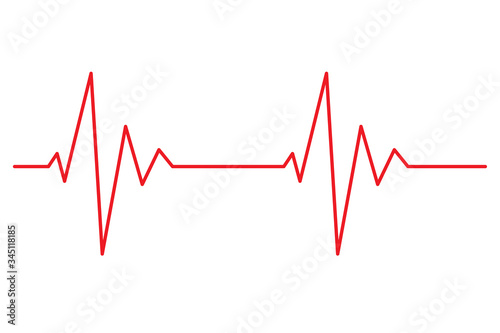 heart beat line pulse rhythm icon vector