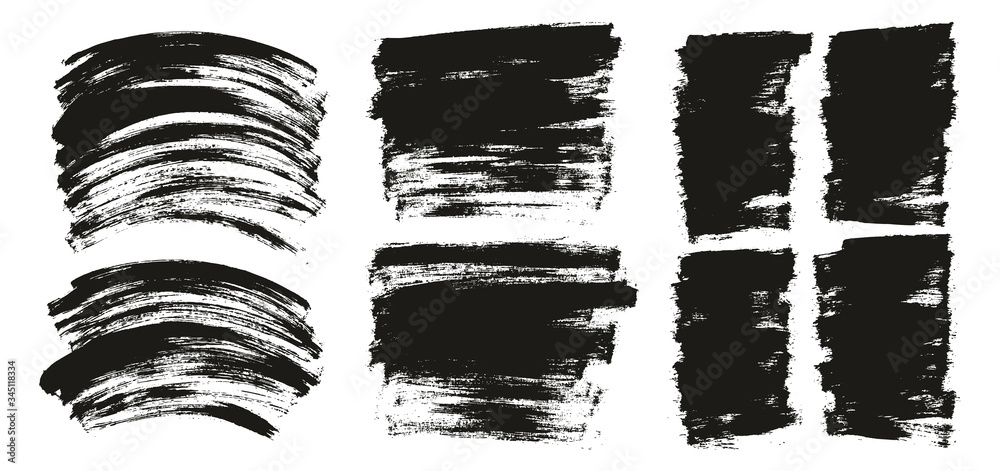 Flat Paint Brush Thin Curved & Long & Short Background High Detail Abstract Vector Background Set Flat Paint Brush Thin Curved & Long & Short Background High Detail Abstract Vector Background Set