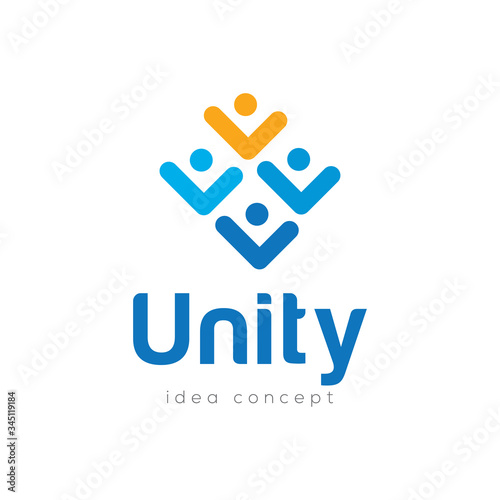 Creative Unity People Concept Logo Design Template