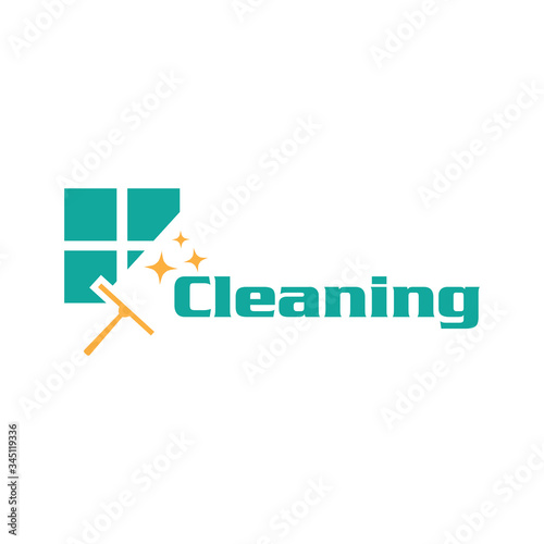 Creative Cleaning Concept Logo Design Template