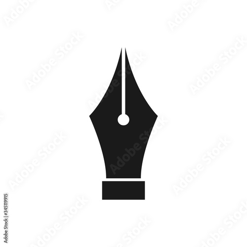 Fountain pen nib icon vector illustration isolated on white background