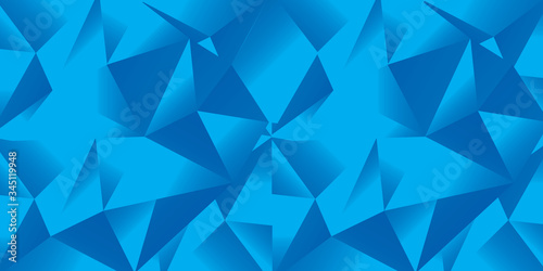 Abstract blue triangles geometric background