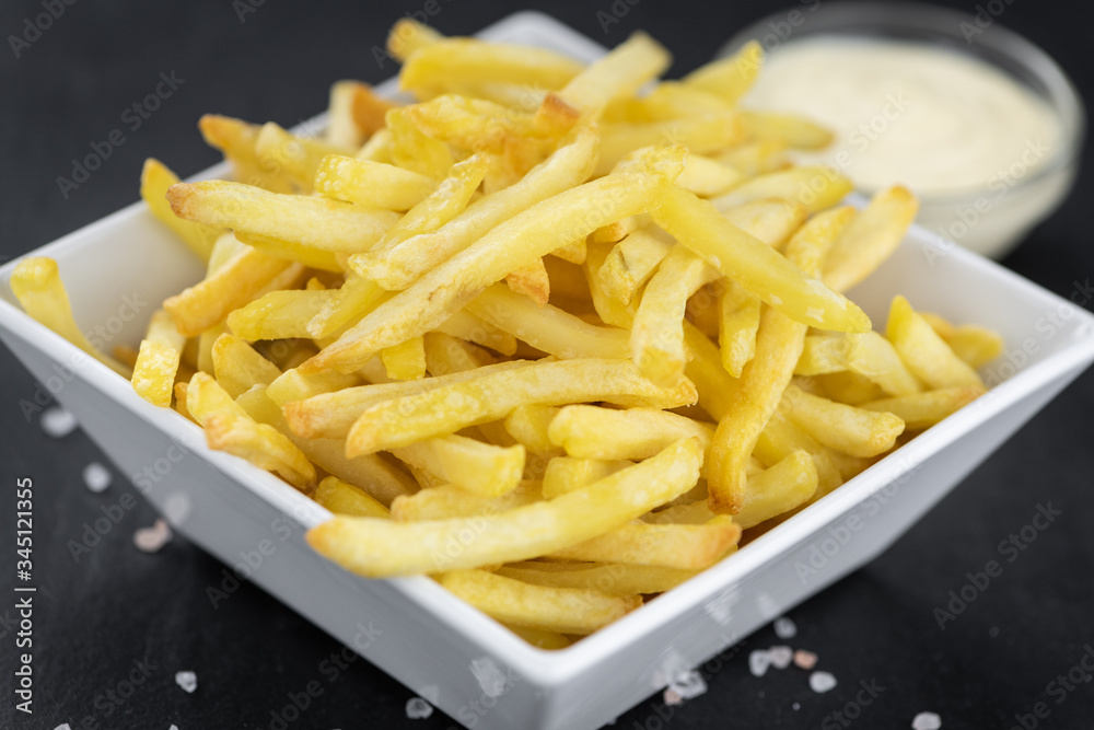 Portion of fresh made French Fries Portion of fresh made French Fries