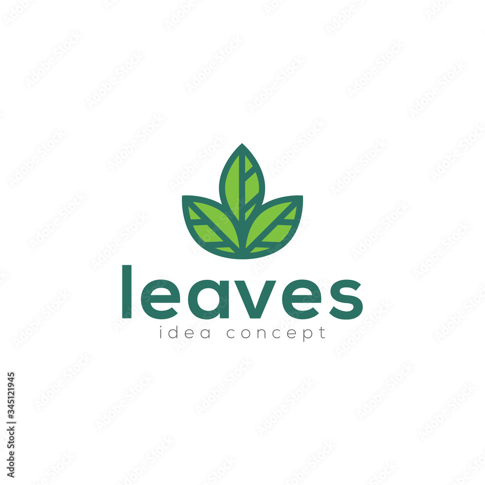 Creative Leaves Concept Logo Design Template Creative Leaves Concept Logo Design Template