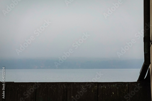 Mauritzberg Manor, Sweden A calm view over the Braviken bay from the manor house. photo