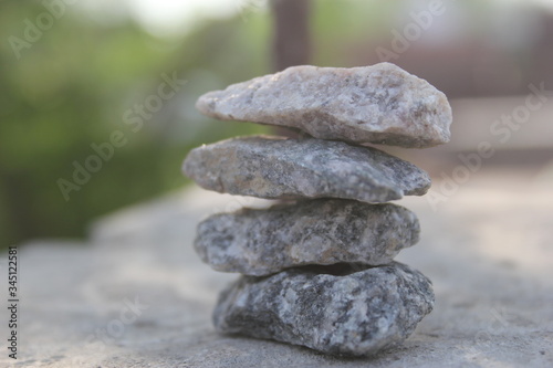 Photography zen stones on the beach