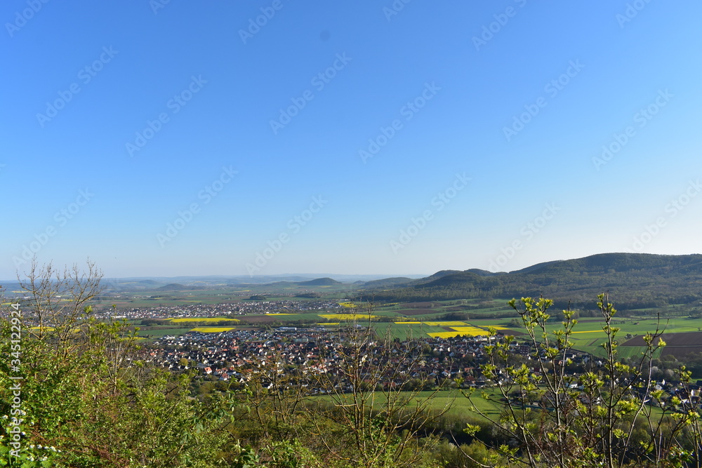 Fototapeta premium Berge, Dorf, Panorama
