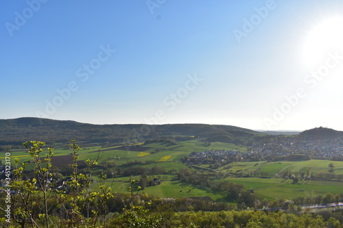 Berge  Dorf  Panorama