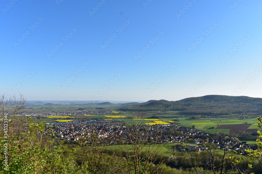 Naklejka premium Berge, Dorf, Panorama