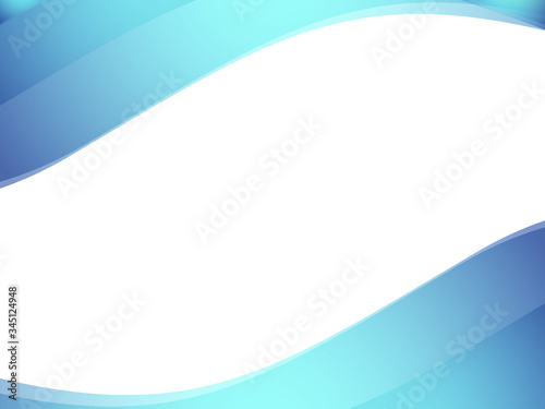 Abstract background, blue waves, flat design, copy space, vector, wavy elements for presentation, template