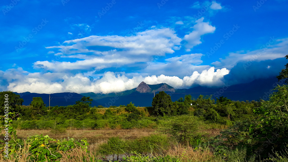 Fototapeta premium Mountain landscape with blue sky