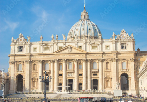 St. Peter's Square (in italian Basilica di San Pietro a Roma) Rome Italy