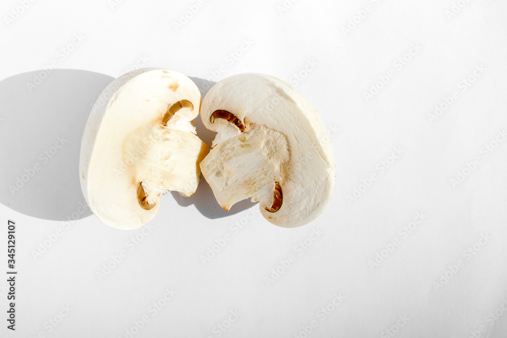Fototapeta premium champignons on a white background