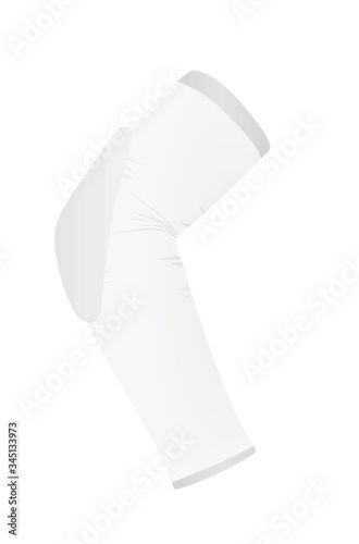 White elbow support. vector illustration