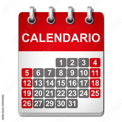 Office calendar month icon - SPANISH photo