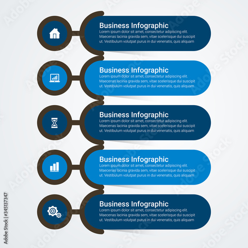 Modern Infographics Template with 4 options. Vector infographic element. - Vector