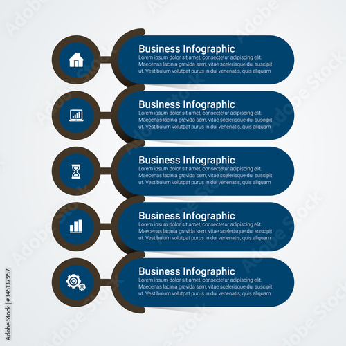 Unique Business Infographics with 4 options. Vector infographic element. - Vector