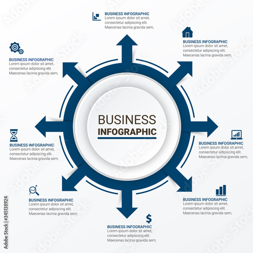Modern Infographic choice template with 4 options. Vector infographic element. - Vector