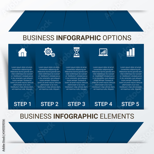 Modern Infographic choice template with 4 options. Vector infographic element. - Vector