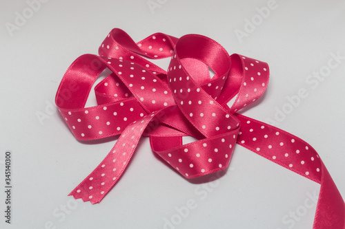 Ribbons Polka Dot Pink White Messy Colorful  Patterns 