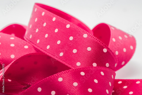 Ribbons Polka Dot Pink White Messy Colorful  Patterns 