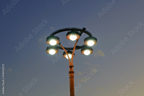 street lamp in the sky