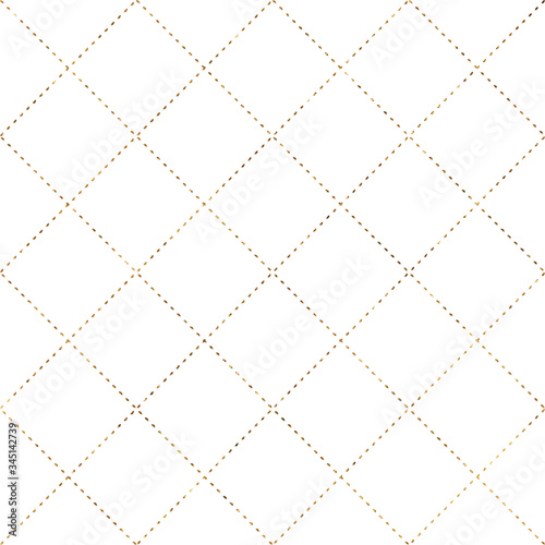 White classic minimalist line golden background. Seamless geometric pattern with metallic texture. Gold geometric seamless pattern. Art Deco background.