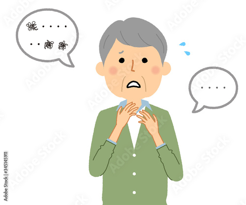 シニア男性　言語障害