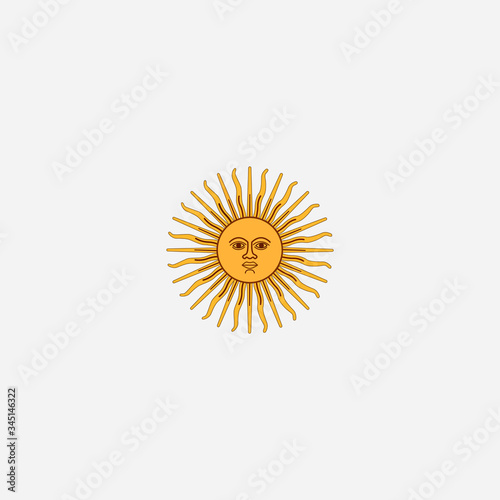 sun of may graphic element Illustration template design