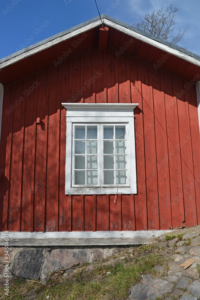 Fototapeta premium Wooden Window on the Wall