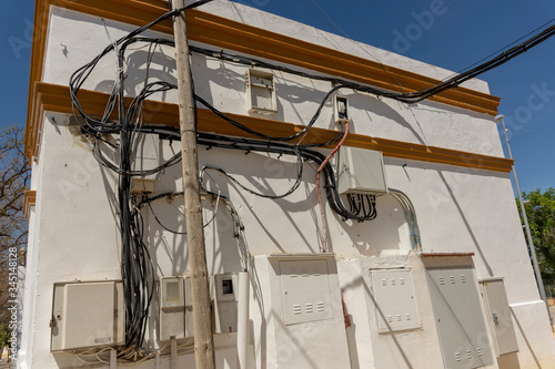 cable reel on the street