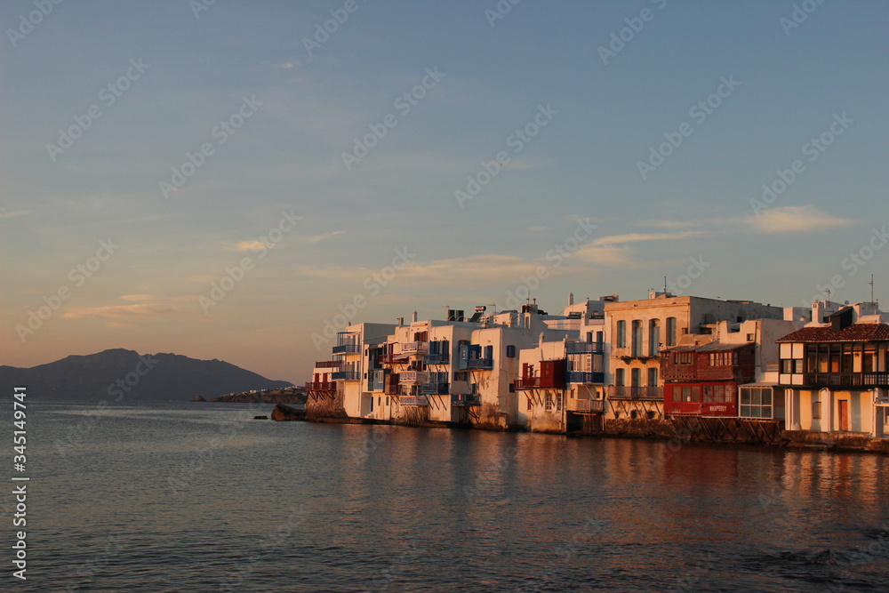 Obraz premium sunset in mykonos