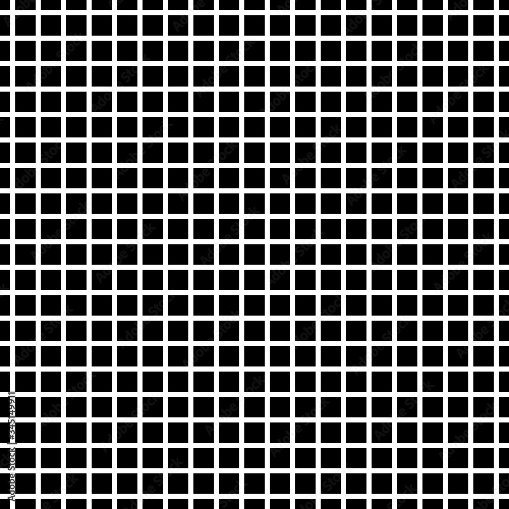Seamless geometric pattern. Black square on white background. Simple repeat ornament. Vector illustration Seamless geometric pattern. Black square on white background. Simple repeat ornament. Vector illustration