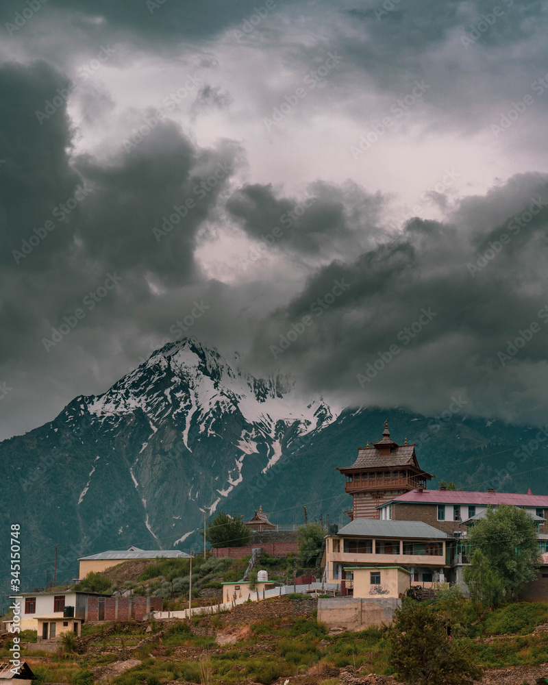 A monastery in the midst of the Himalayas