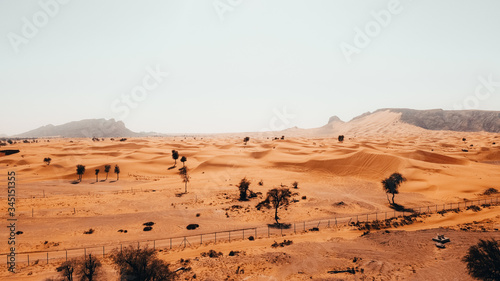 Aerial view of the Arabian desert