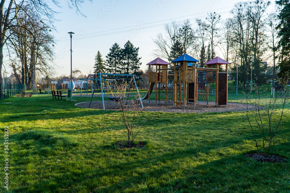 playground without children in the Czech Republic with EU subsidies playground without children in the Czech Republic with EU subsidies