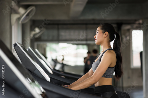 woman walk cardio training in gym