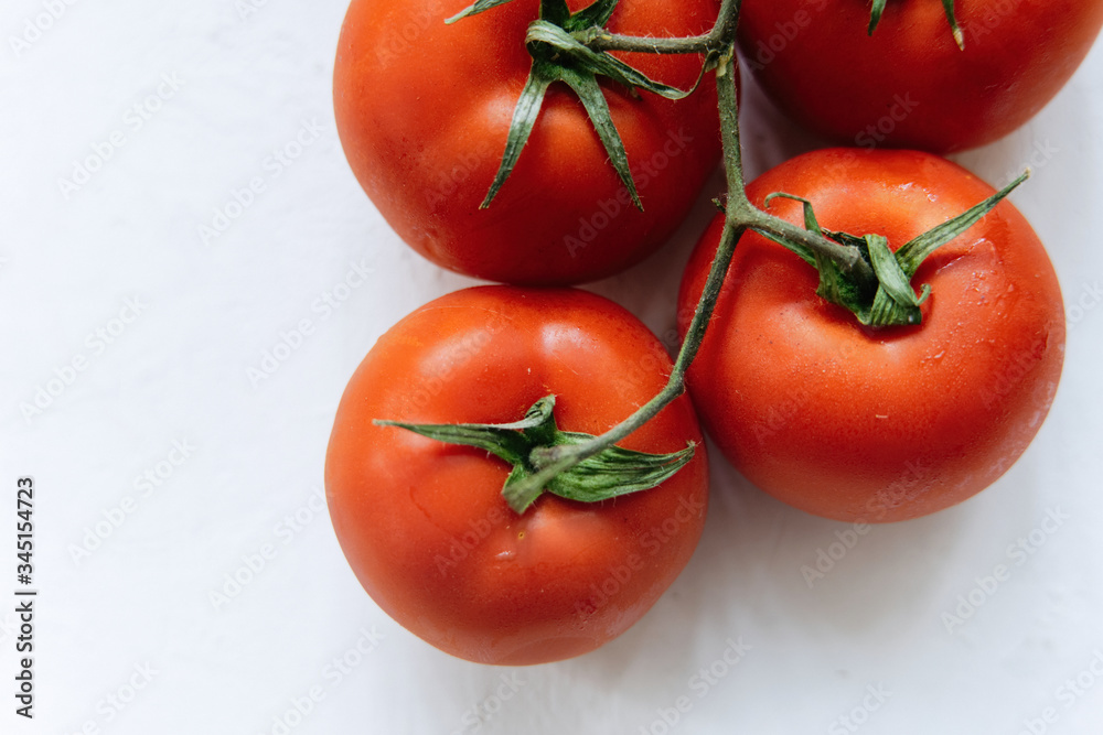 Top View Of Four Tomatoes Top View Of Four Tomatoes