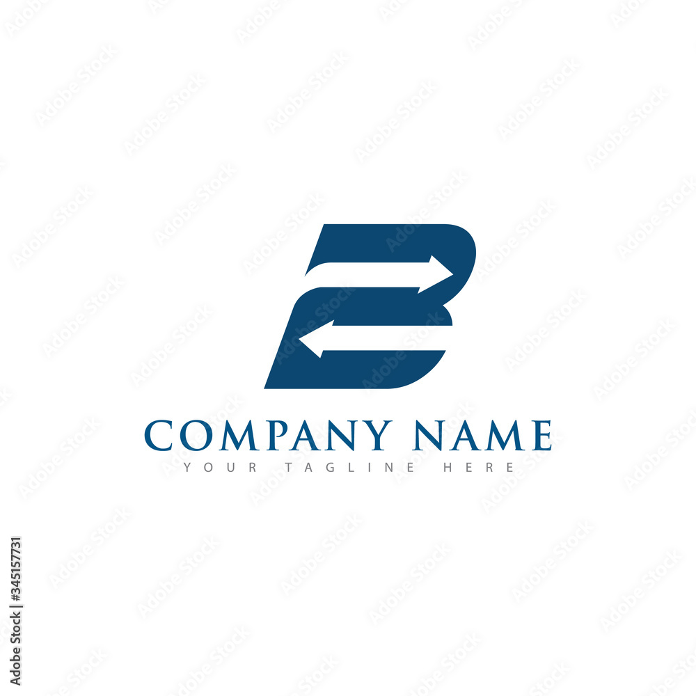 Letter B with arrows icon symbol logo Letter B with arrows icon symbol logo
