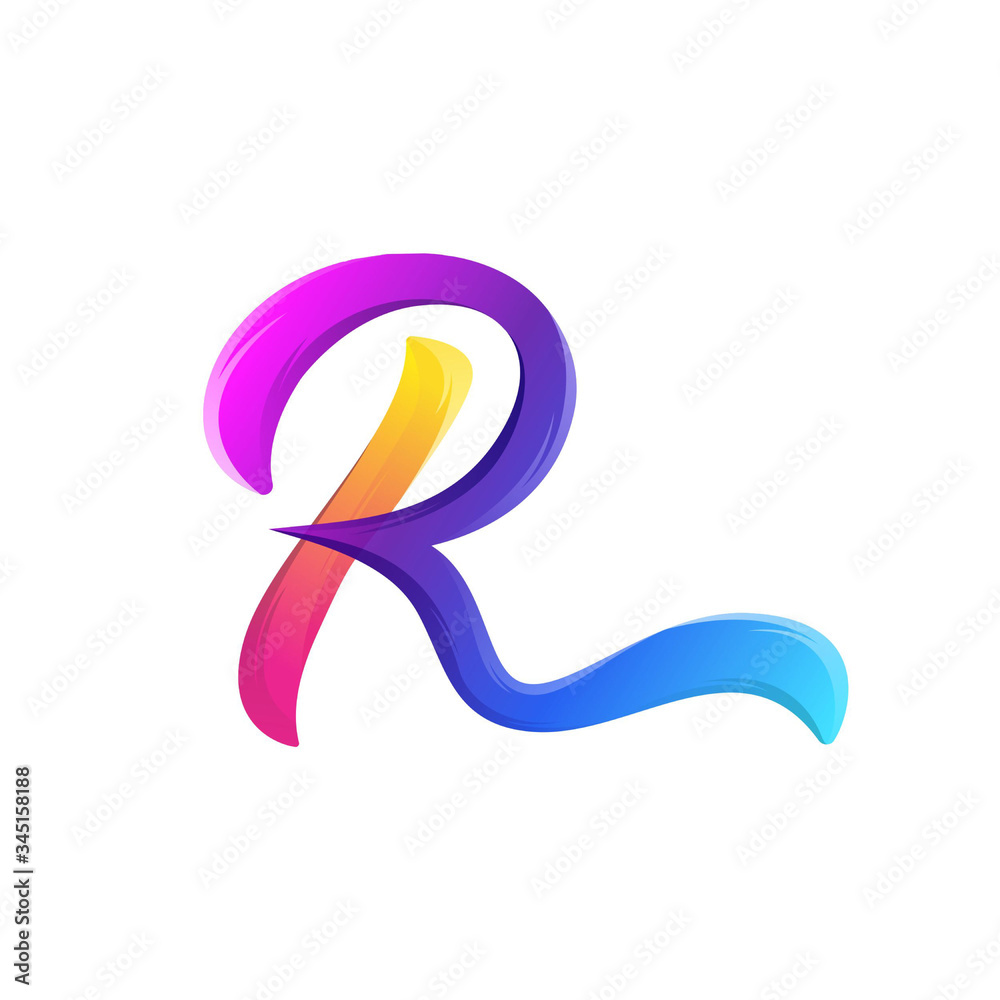 letter r abstract vector logo letter r abstract vector logo