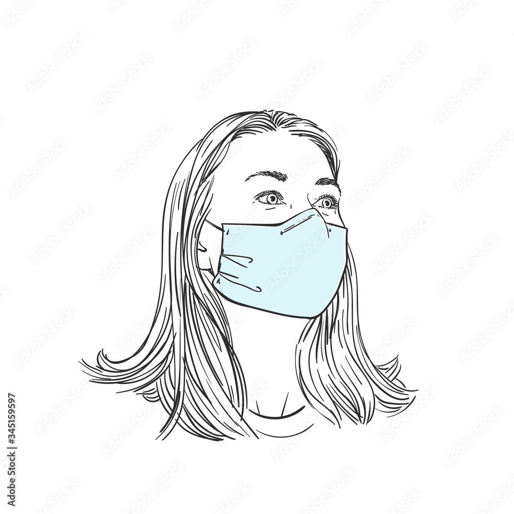 Surgical Mask Drawing Stock Illustrations  1749 Surgical Mask Drawing  Stock Illustrations Vectors  Clipart  Dreamstime