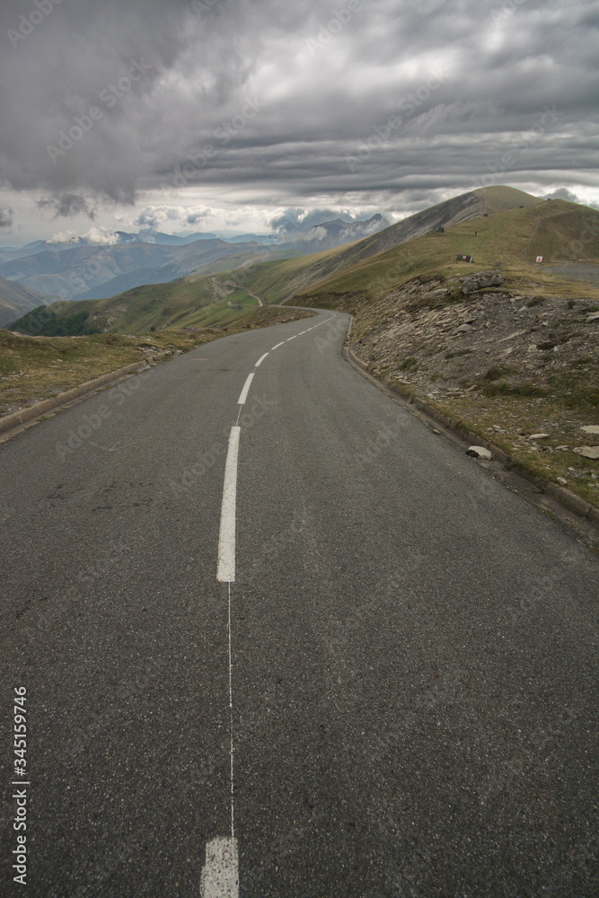 Larraine, France; Sept. 01, 2012. Larrau mountain pass in the Pyrenees Larraine, France; Sept. 01, 2012. Larrau mountain pass in the Pyrenees