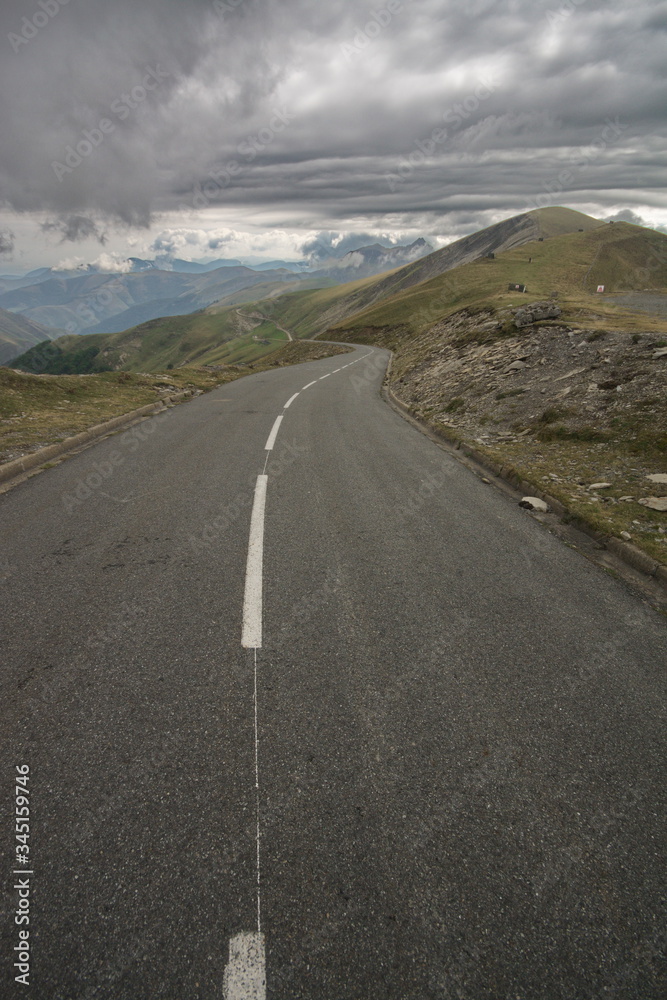 Larraine, France; Sept. 01, 2012. Larrau mountain pass in the Pyrenees