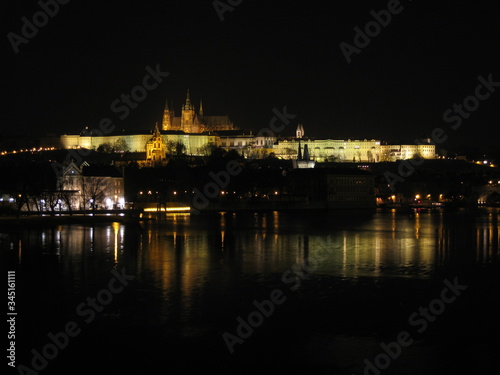 Prague castle view at night © Adhar