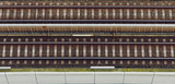 rail road industrial transportation object top view aerial photography geometry shape and lines