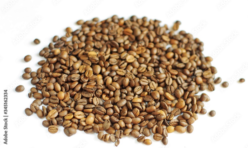 Coffee Beans isolated on white background. Close up view. Coffee Beans isolated on white background. Close up view.
