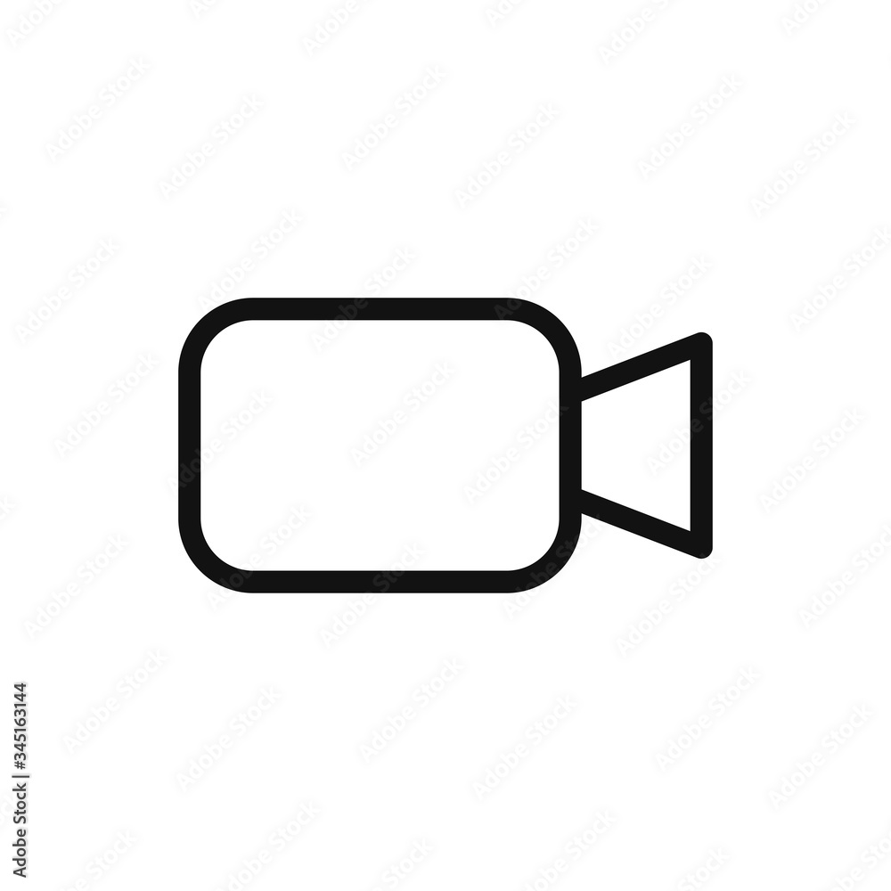 Video camera vector icon. Video record symbol in modern design style for web site and mobile app Video camera vector icon. Video record symbol in modern design style for web site and mobile app