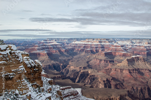 Snowy Grand Canyon landscape